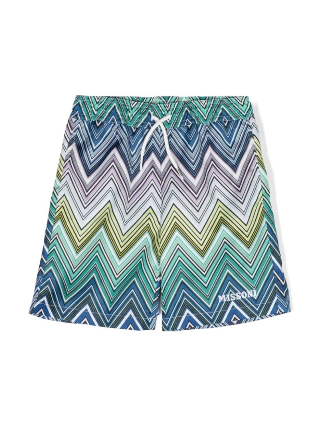 

Missoni Kids плавки-шорты с узором зигзаг, синий
