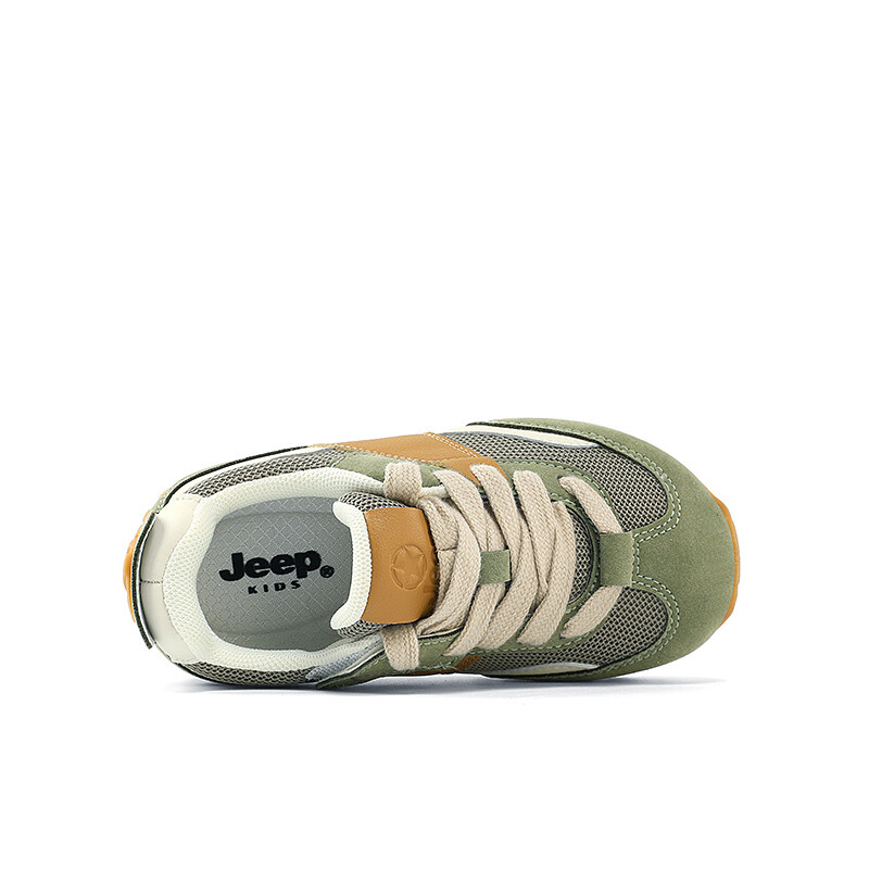 Кроссовки Jeep Kids Lifestyle Shoes Kids Low-top Beige White, Brownish-green, зеленый — фото 3