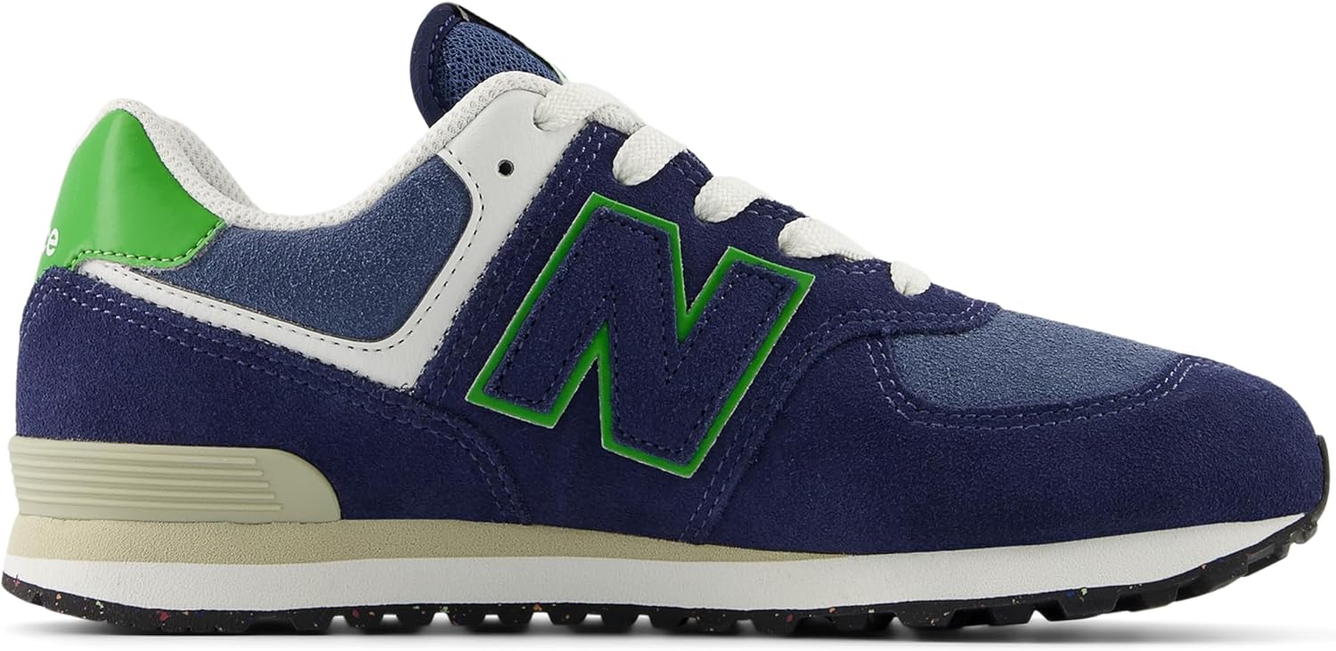 Кроссовки New Balance Kids' 574 V1 на шнуровке, зеленый — фото 3