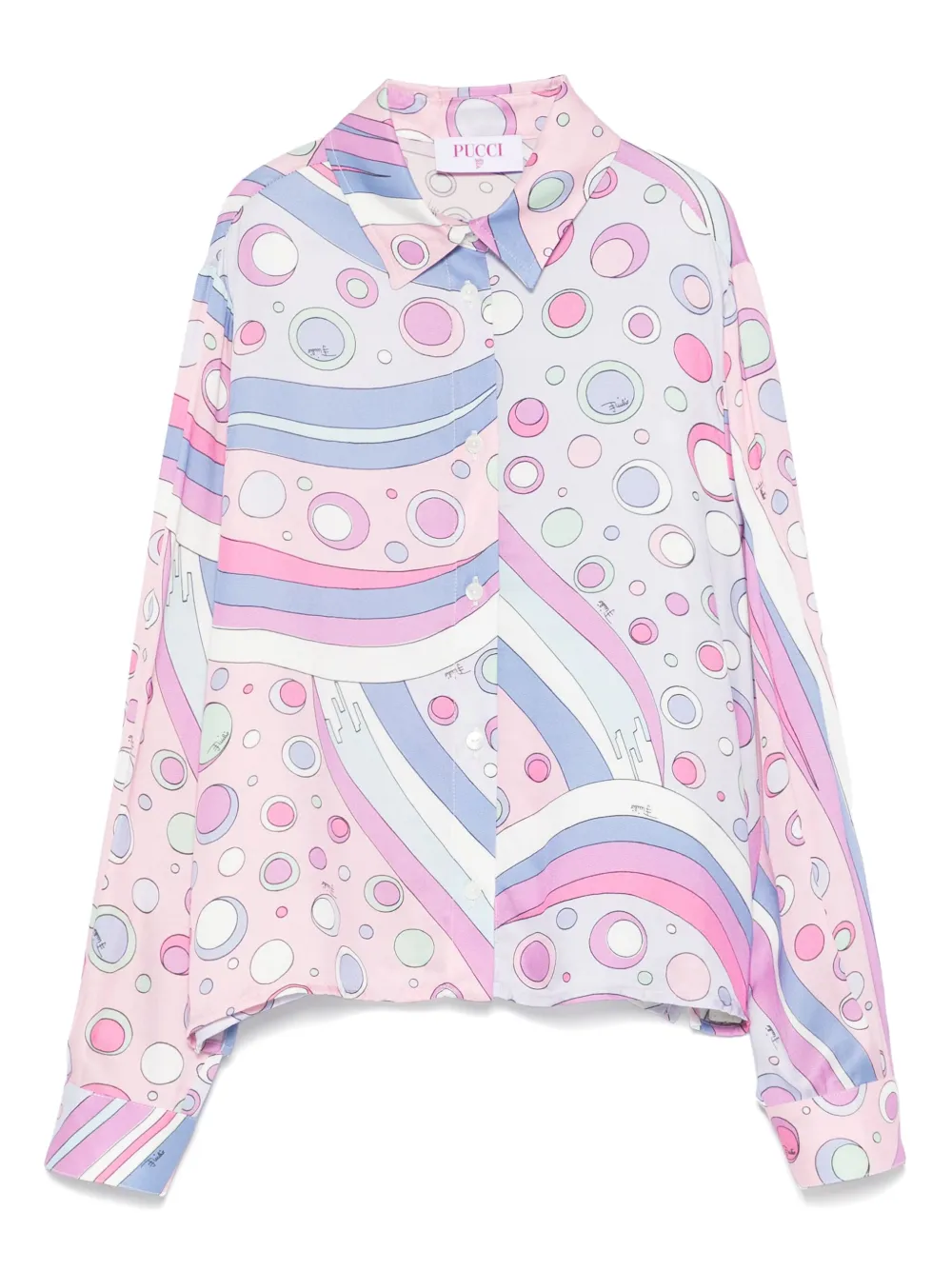 

Рубашка с абстрактным принтом PUCCI Junior, фиолетовый
