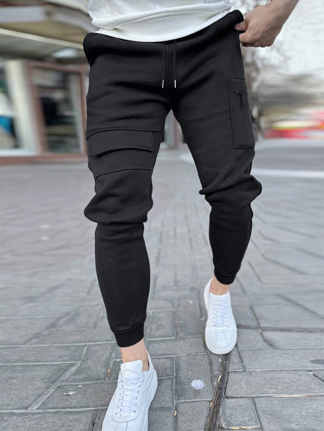 

Брюки мужские Manfinity Homme с завязками на талии, черный