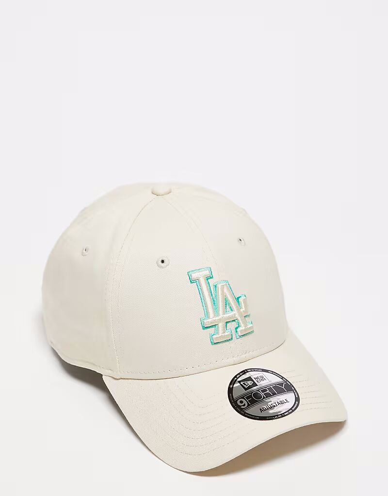 

Кепка с логотипом New Era LA Dodgers 9forty кремового цвета
