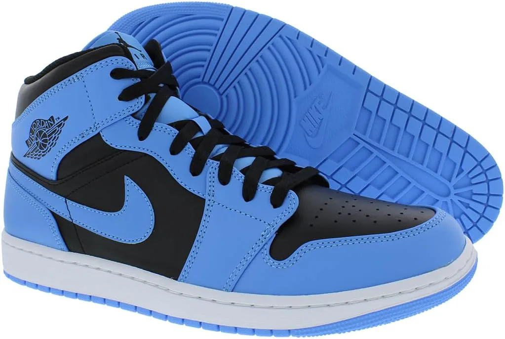 Кроссовки Jordan Air 1 Mid унисекс для взрослых, синий/черный/белый — фото 4