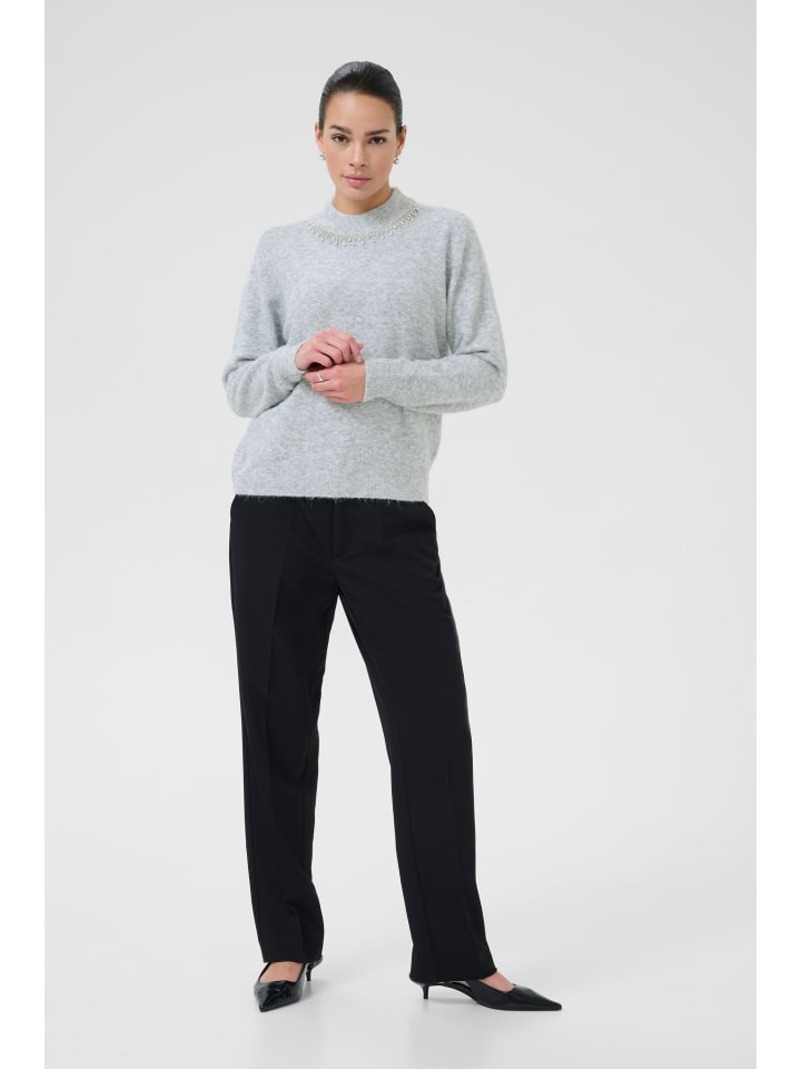 

Kaffe Вязаный свитер Karoxy стандартного кроя, светло-серый меланж