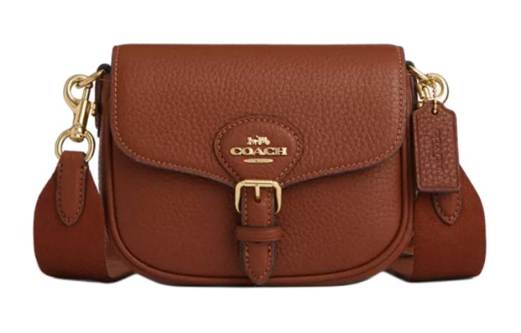 

COACH Сумка через плечо Amelia из коровьей кожи, коричневая, средний размер