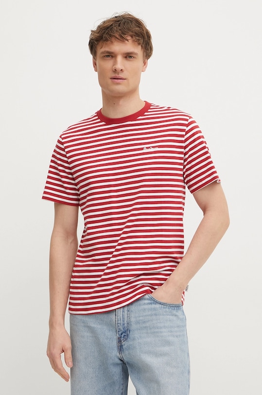 

Хлопковая футболка Pepe Jeans, красный
