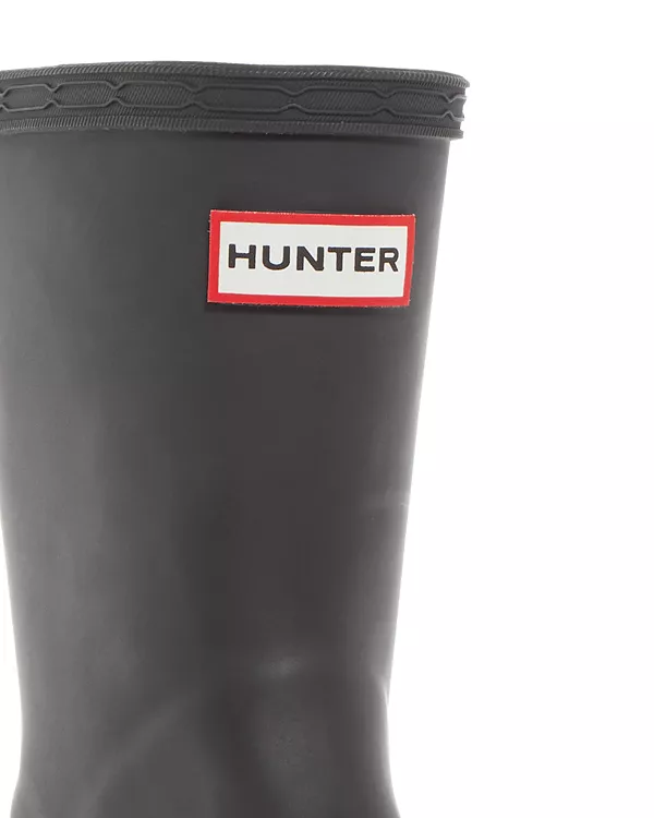 Классические резиновые сапоги унисекс для детей младшего возраста. Hunter, черный — фото 3