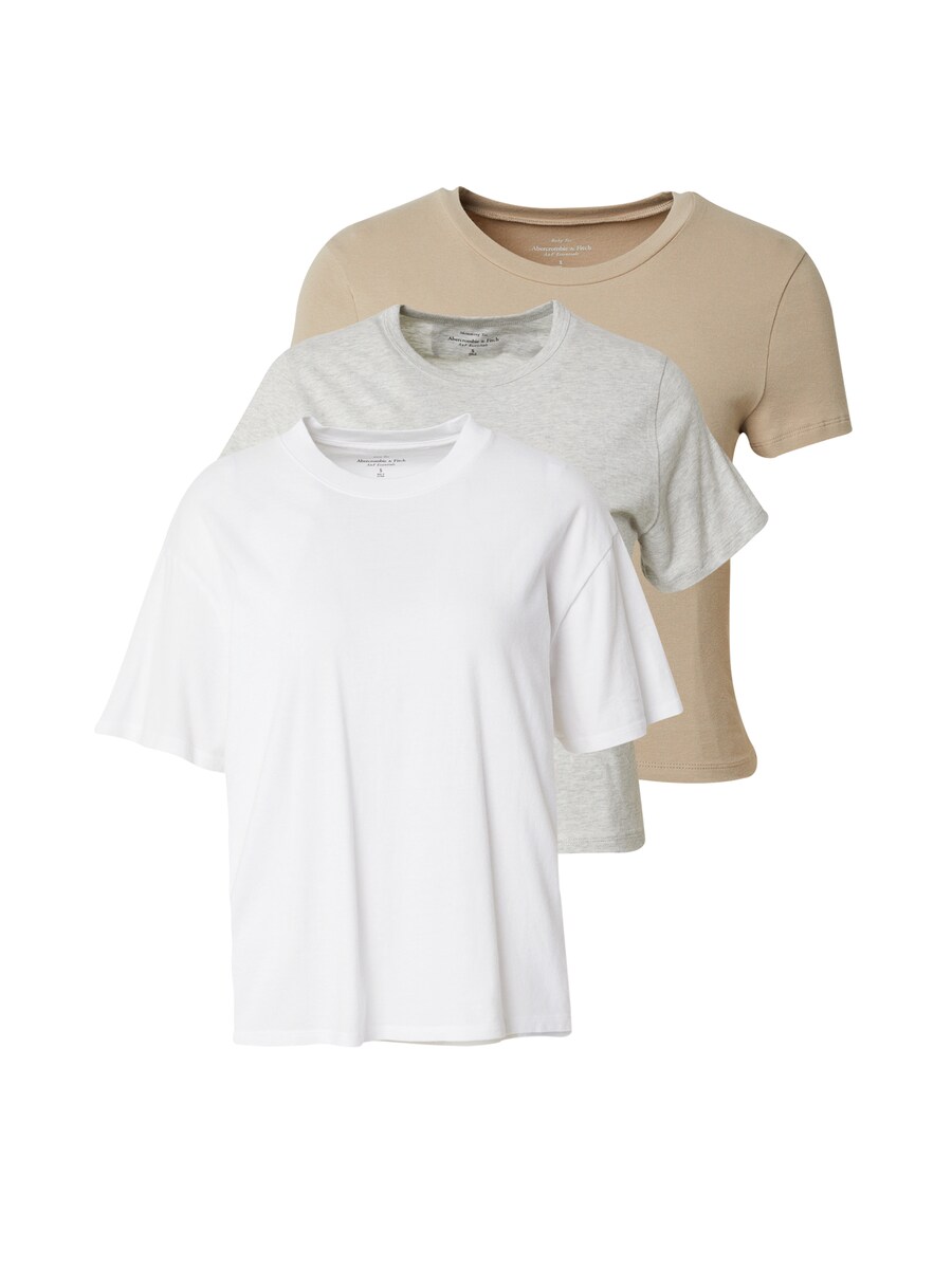 

Рубашка Abercrombie & Fitch ESSENTIAL, цвет Beige/mottled grey/White