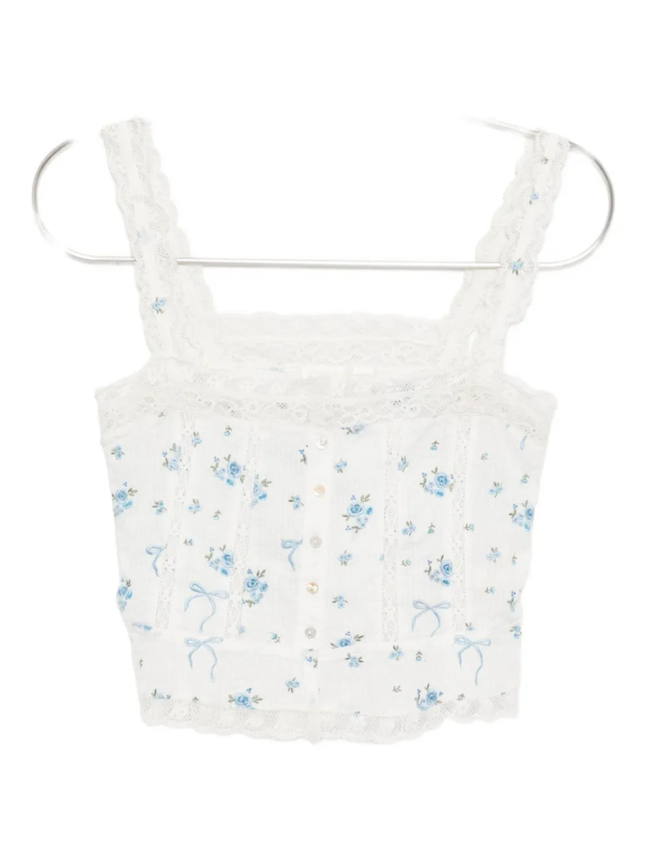 

Топ LoveShackFancy Vietta, белый