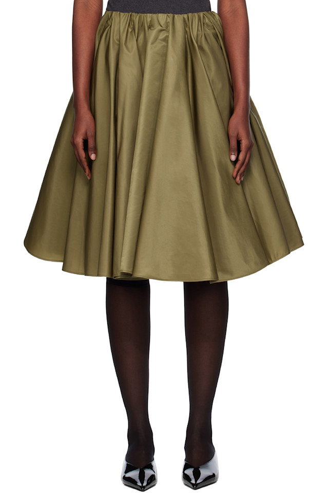 

Ao Yes Круглая юбка-миди цвета хаки