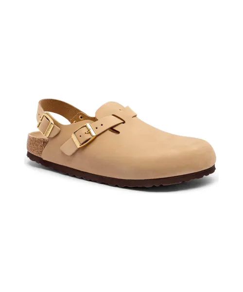 Кожаные мюли сандалии Токио Narrow fit Birkenstock, бежевый