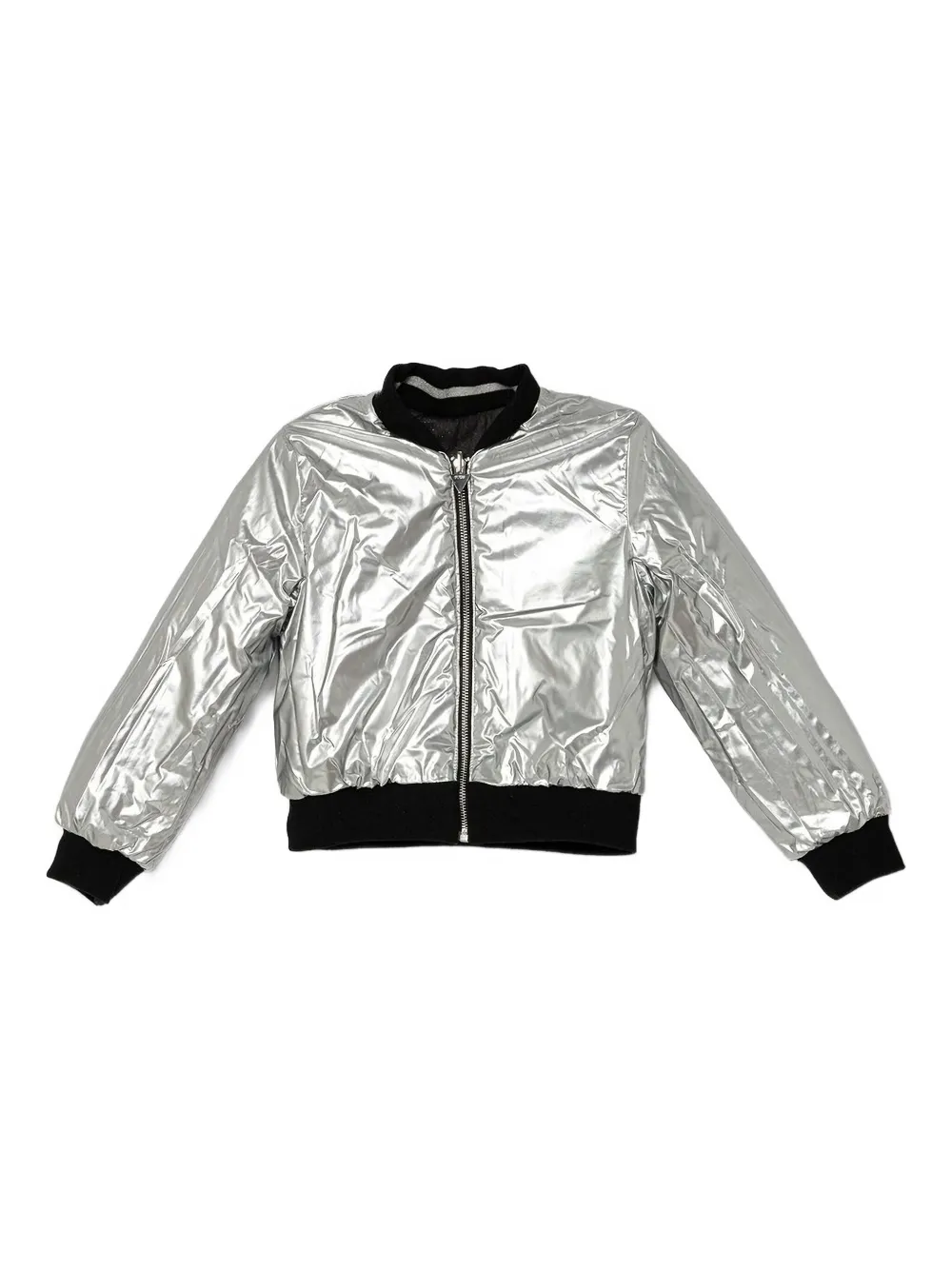 

Двусторонняя куртка-бомбер с металлическим эффектом guess kids, черный