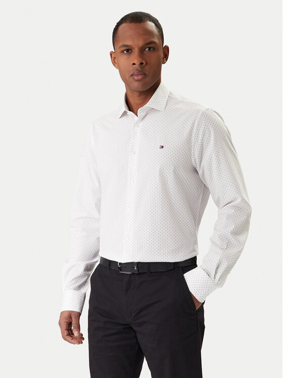 Рубашка slim fit MW0MW41660 Tommy Hilfiger, белый