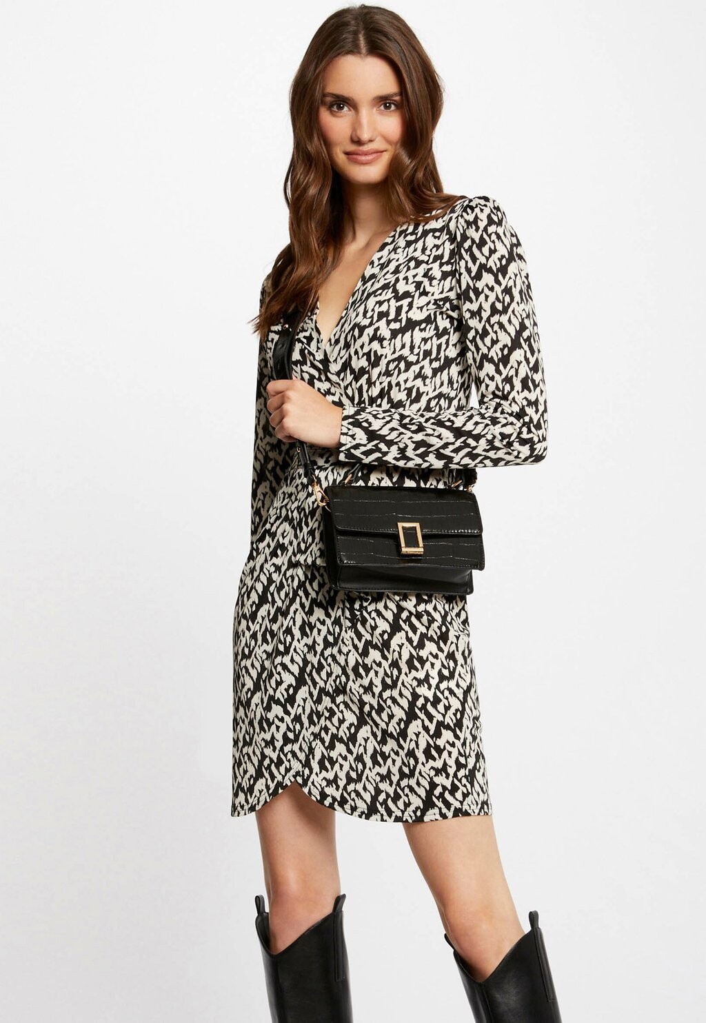

Летнее платье Draped Fitted Abstract Morgan, цвет multico