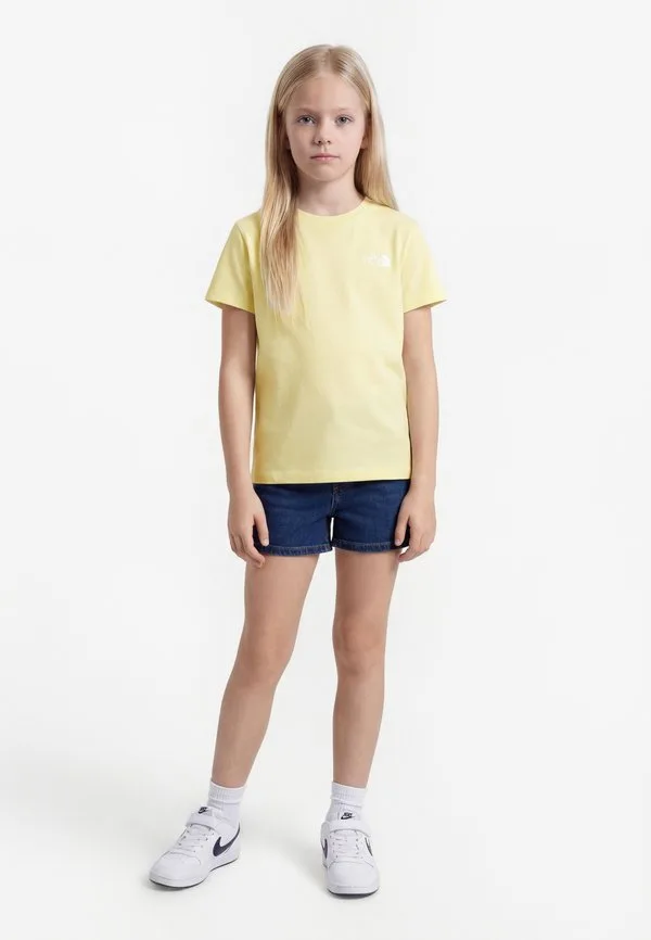 Простая футболка-поло, стандартная, базовая футболка The North Face, Lemon Mist