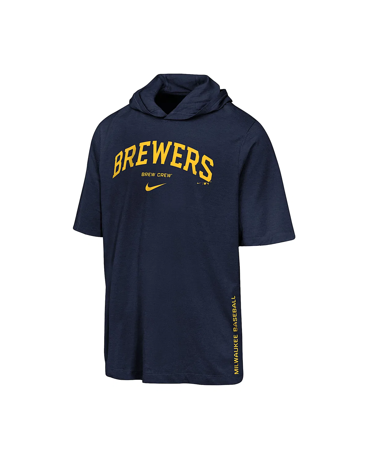 Детская Nike Dri-FIT MLB Hooded T-Shirt Milwaukee Brewers, College Navy