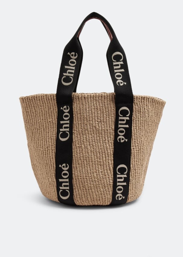 

Сумка Chloé Woody Large Basket, коричневый