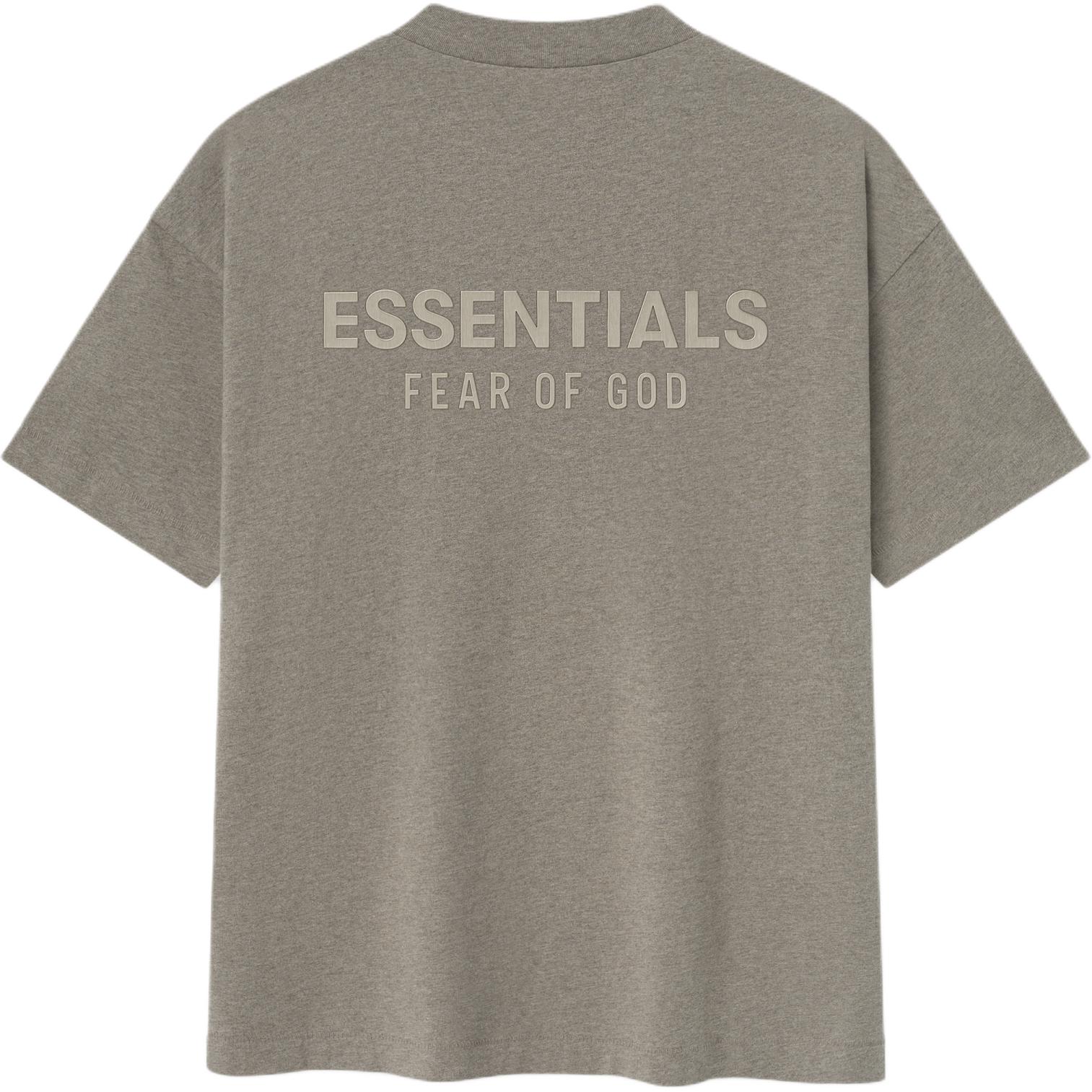 

Футболка с принтом логотипа Fear Of God Essentials, серый