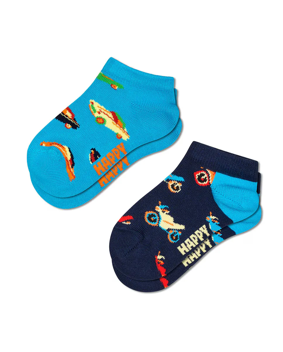 

Короткие носки с принтом для мальчиков, упаковка 2 шт Happy Socks, синий