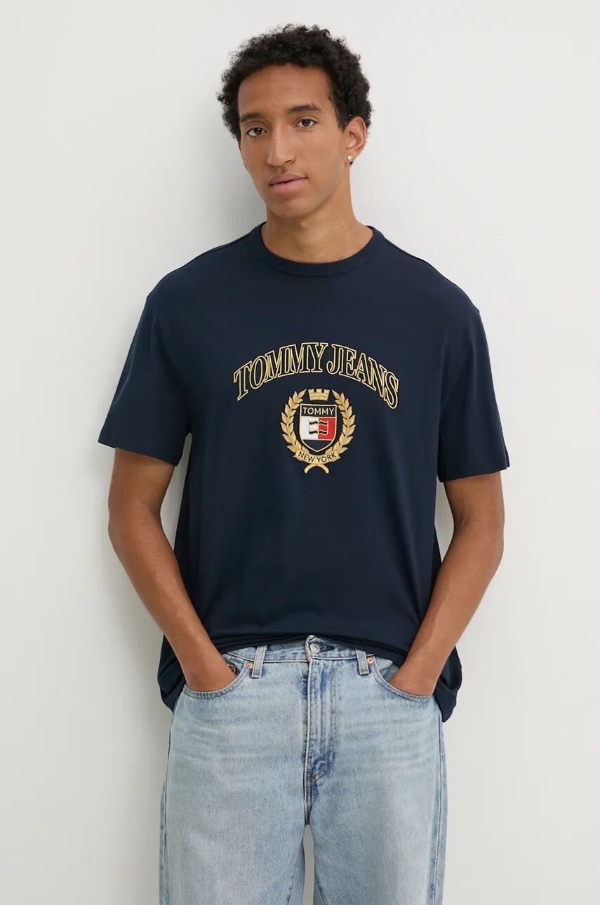 

Хлопковая футболка Tommy Jeans, темно-синий