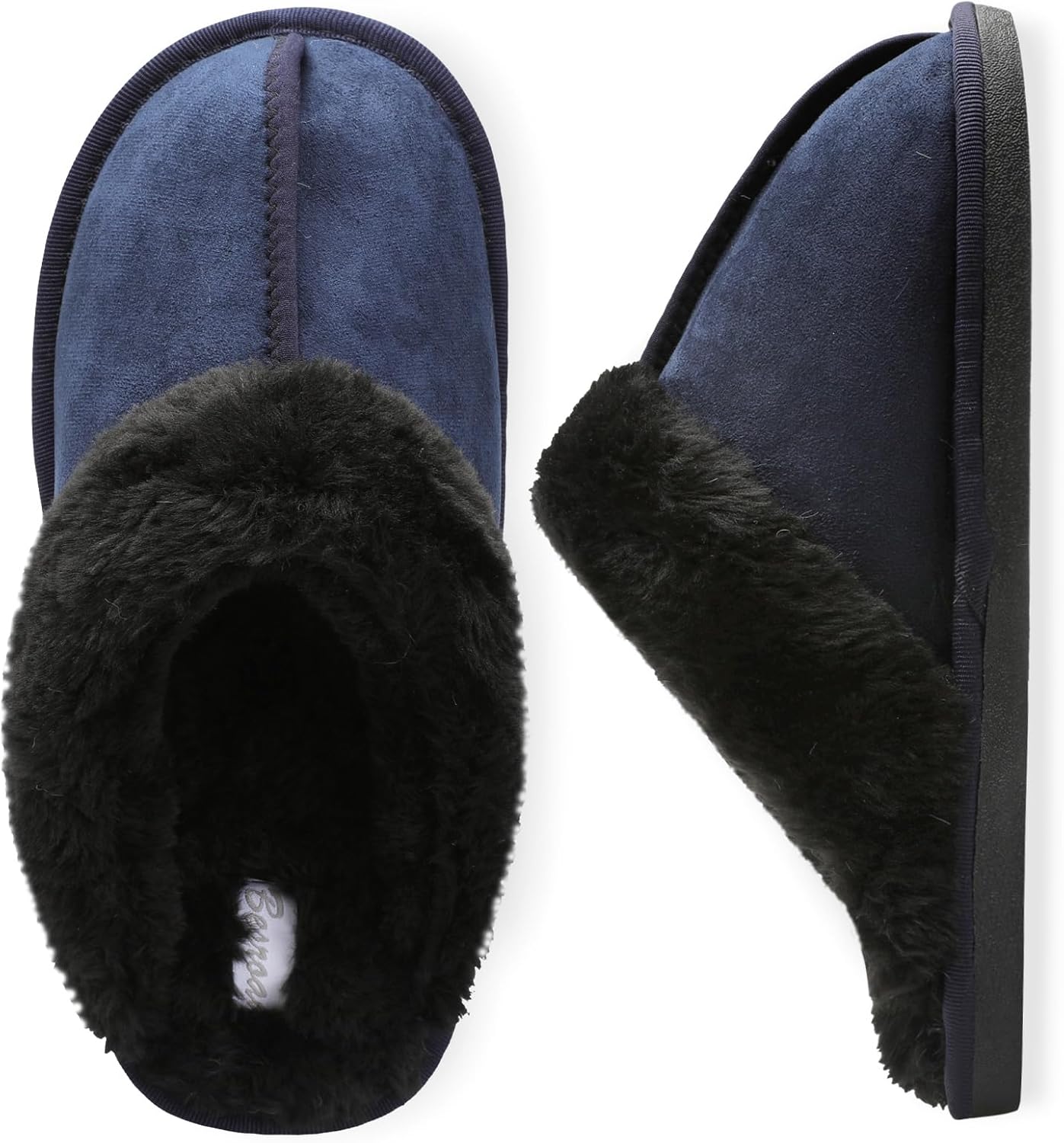 

Мужские тапочки Besroad с эффектом памяти, теплые пушистые домашние шлепанцы для спальни, для дома и улицы, темно-синий