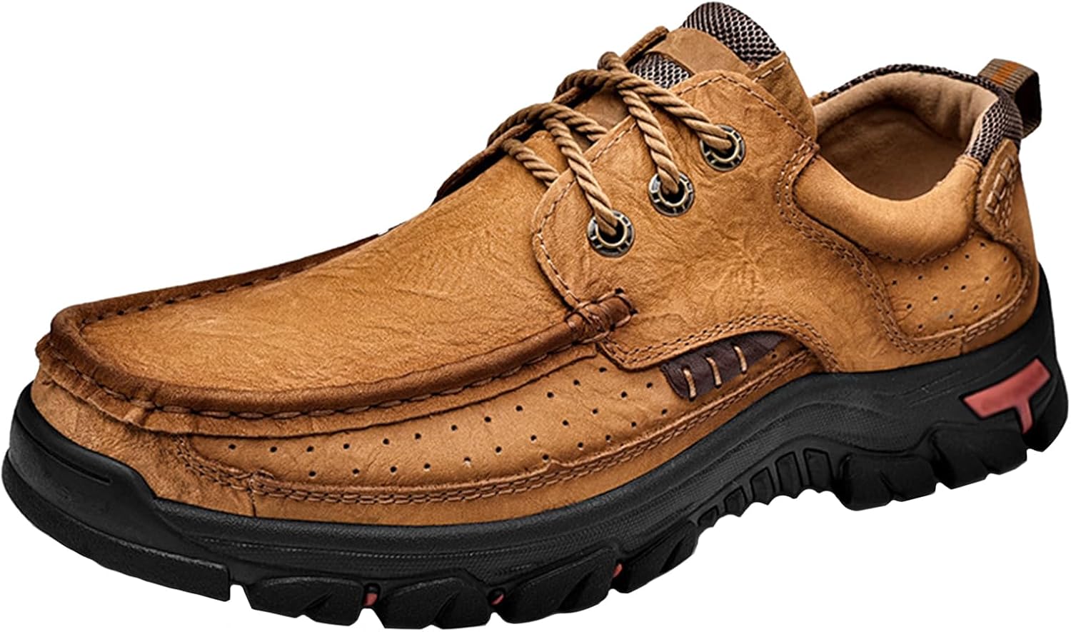 

Мужские удобные лоферы на легком скольжении, широкая посадка, ходовые туфли, легкие, дышащие, комфортные, повседневные кроссовки, водонепроницаемые, нескользящие, для походов Generic, светло-коричневый