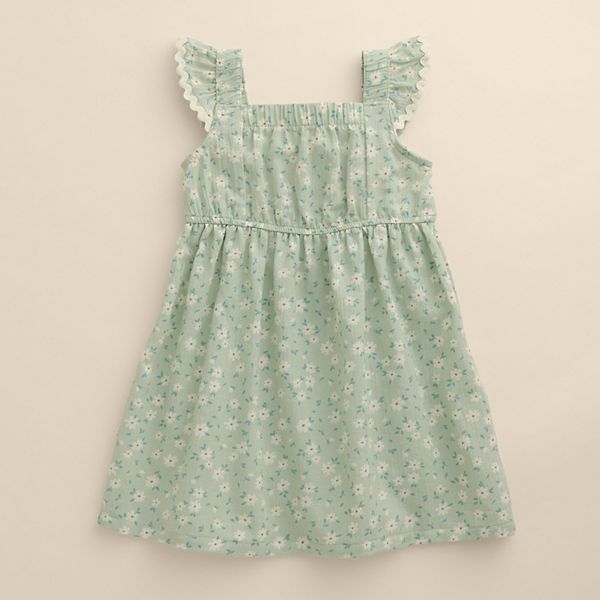 

Платье с рюшами для девочек 4-12 лет Belle Little Co. By Lauren Conrad, Green Small Floral