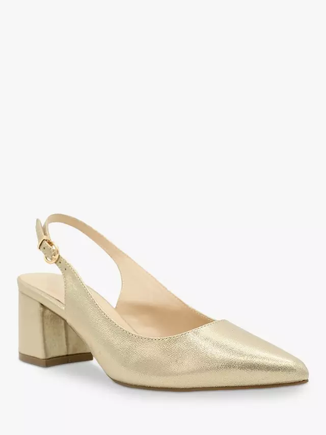 Туфли-лодочки Paradox London Imelda Shimmer Block Heel Sling Back, цвет champagne — фото 3