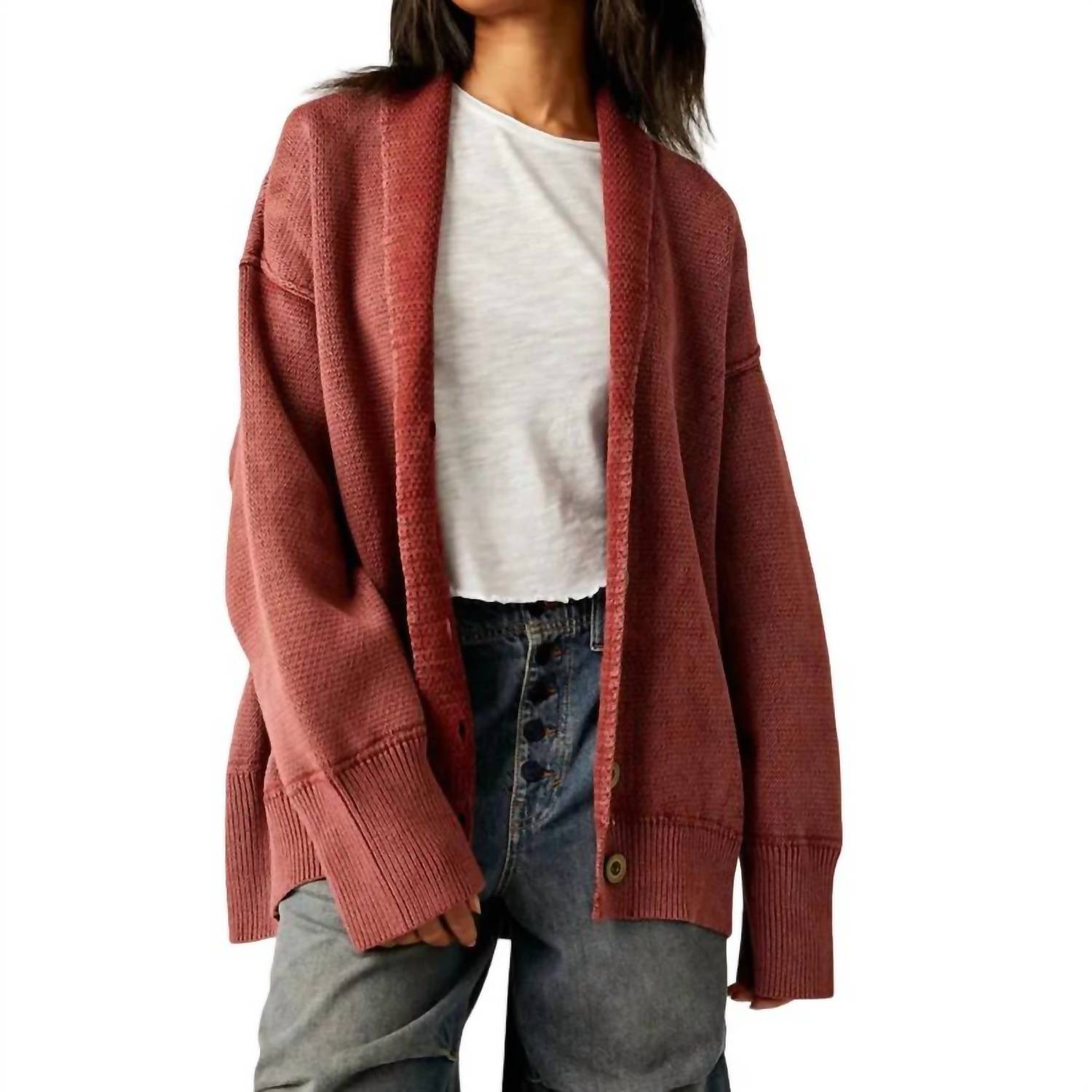 

Ромашковый кардиган в оттенке Washed Russet Acorn Free People
