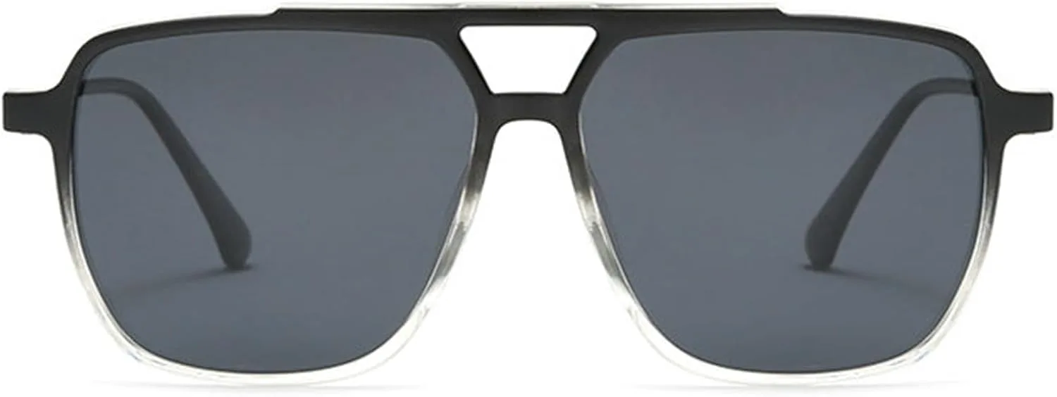

Солнцезащитные очки Helena Oversized Pilot Square для женщин, модные, черные с желтым градиентом, защита от УФ-излучения UV400, для мужчин, в стиле панк, C6