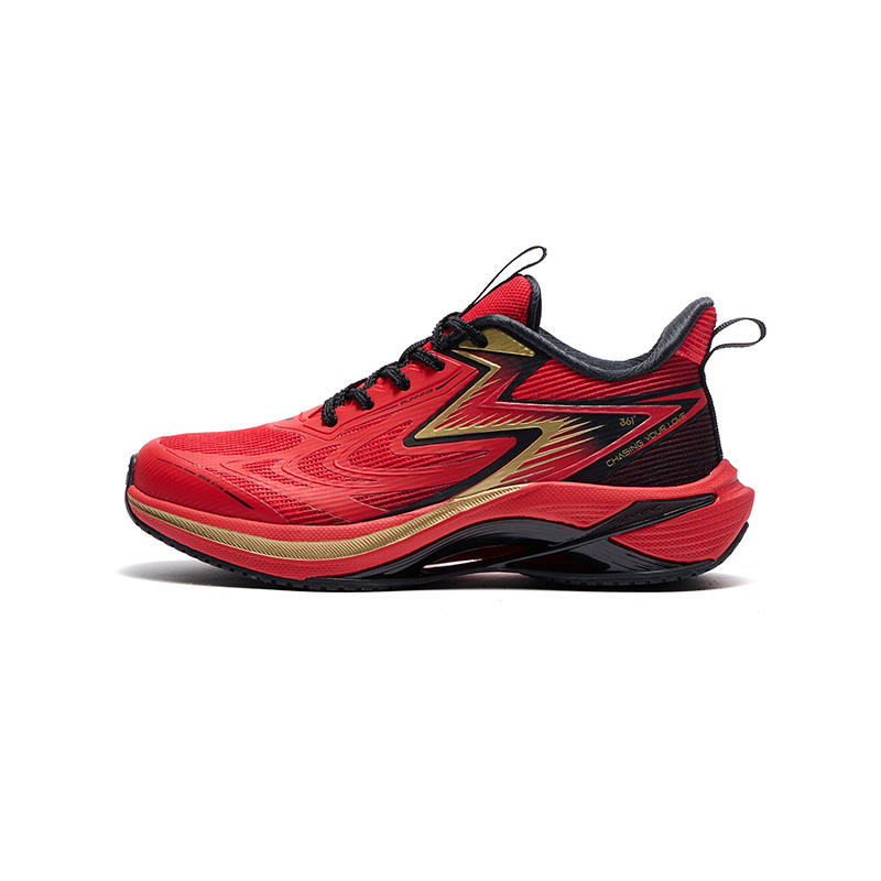 

Нескользящие, износостойкие, дышащие низкие кроссовки для детей и подростков 361°KIDS, красный/черный