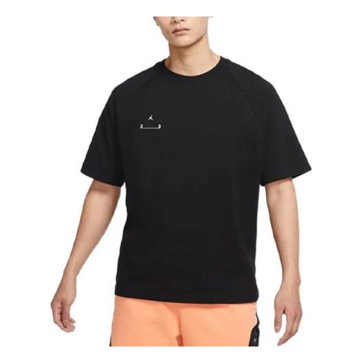 

Футболка Men's Air Jordan SS22 23 Engineered Solid Color Logo Printing Round Neck Pullover Short Sleeve Black T-Shirt, черный