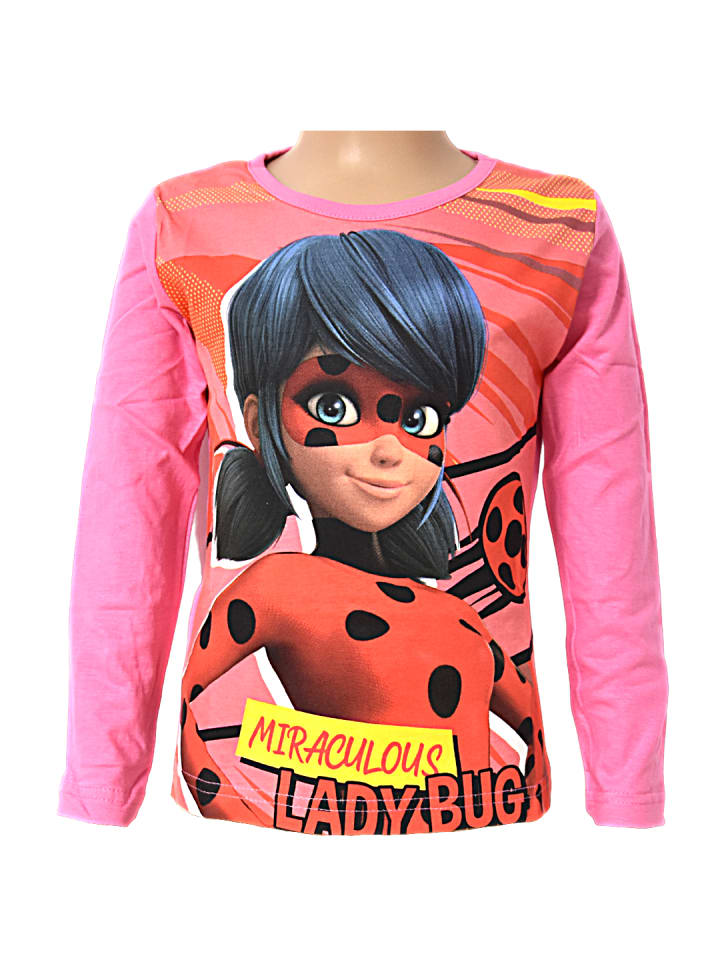 

Рубашка с длинным рукавом Miraculous Ladybug, розовый