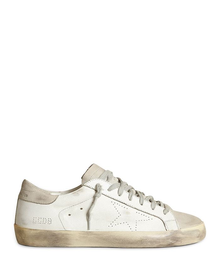 

Мужские кроссовки Golden Goose Super Star на шнуровке, белый