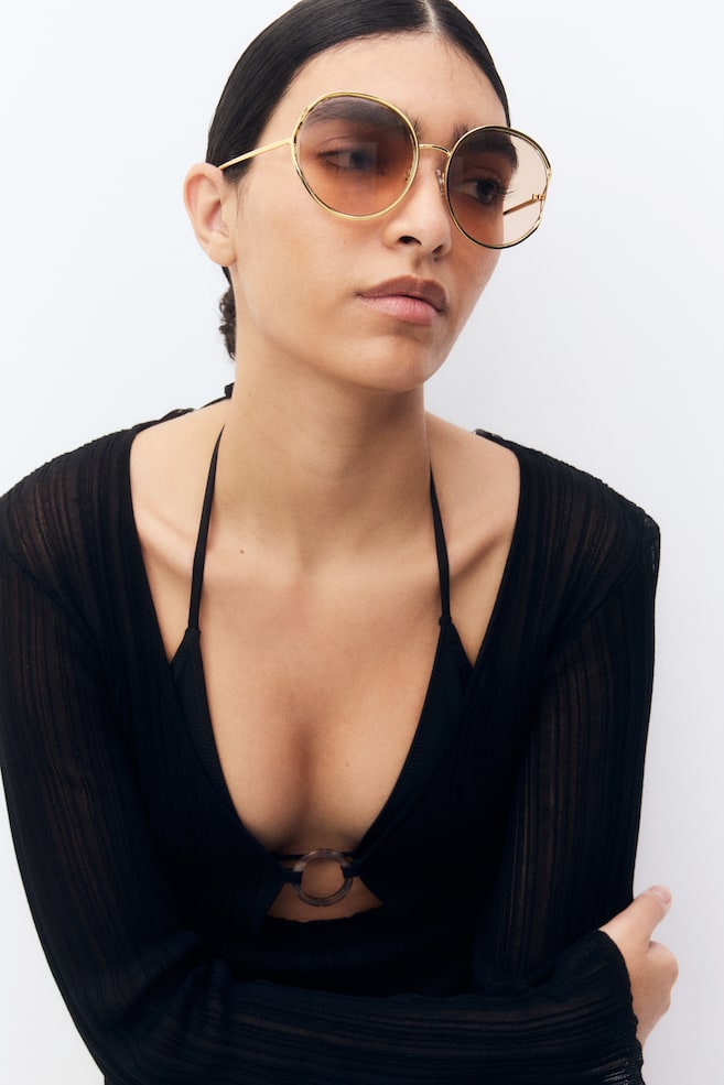 

Круглые солнцезащитные очки H&M, золотой
