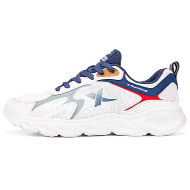 

Антискользящие износостойкие мужские низкие повседневные кроссовки для бега XTEP бело-голубые, цвет Sail White/Ink Teal