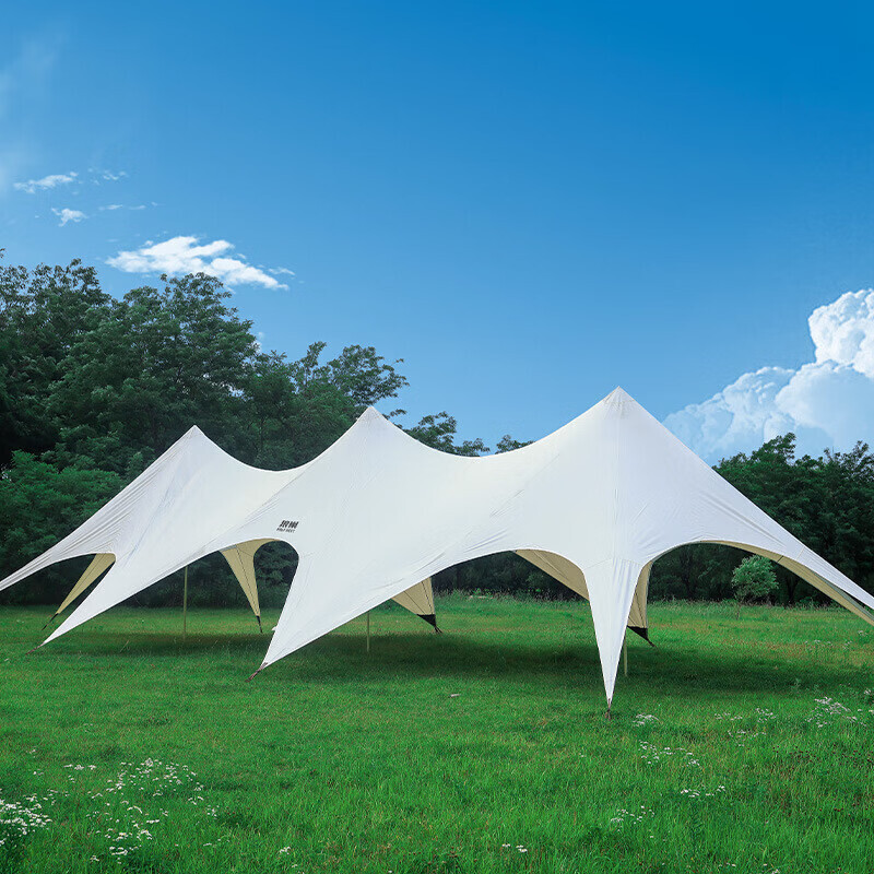 

Jingdian Guangnian Super Large Canopy Camping Палатка Lotus Cloud Бежевый кремовый (модель Твин Пикс) 15874 метра/