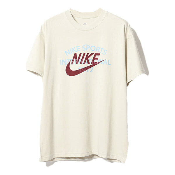 

Футболка Men's Nike SS22 Logo Alphabet Printing Round Neck Short Sleeve Light Bone T-Shirt, мультиколор