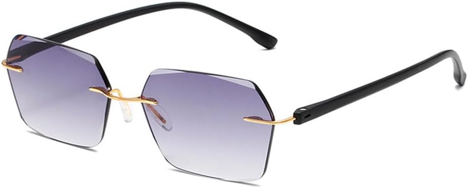 

Модные безободковые солнцезащитные очки Polygon для женщин в стиле ретро с прозрачными линзами с градиентом Ocean, защита от УФ-излучения UV400. Модные солнцезащитные очки для мужчин TKKTLLT, Gray Gradient