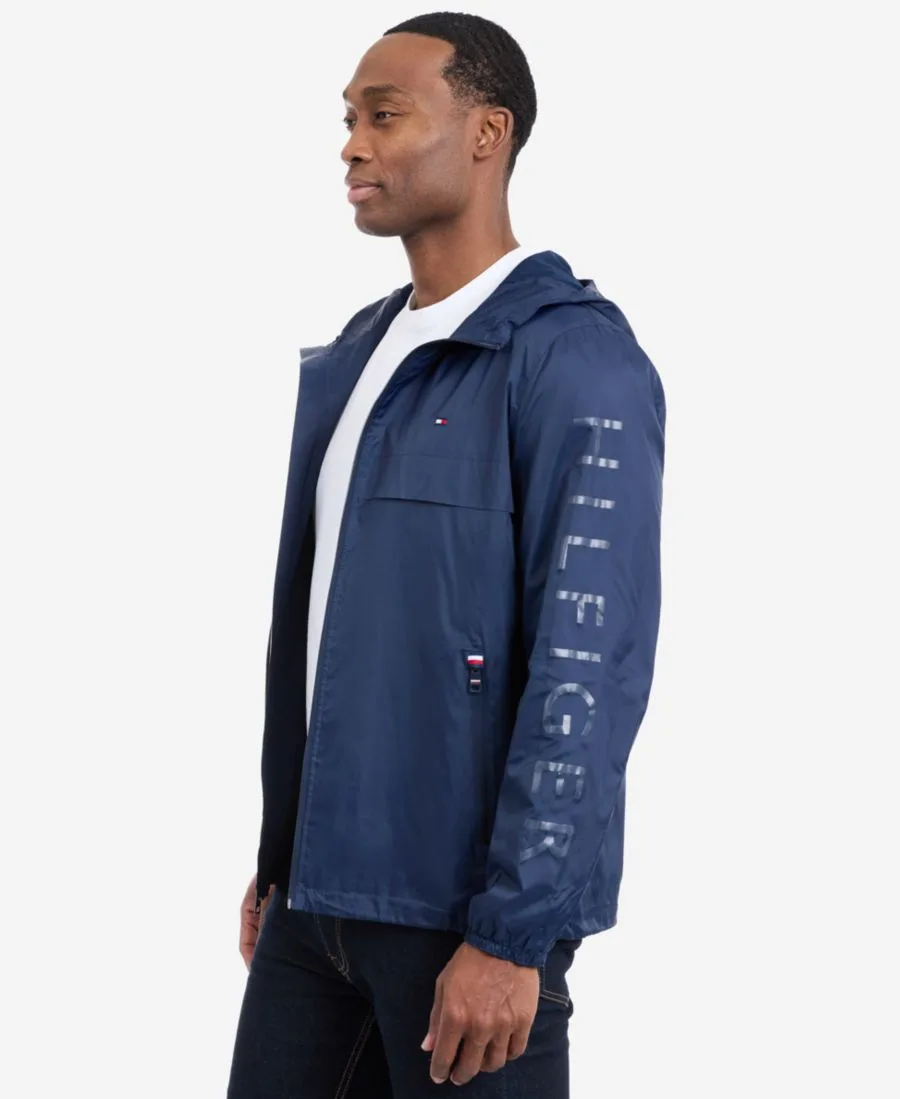 Мужская ветровка с капюшоном Tommy Hilfiger, темно-синий — фото 3