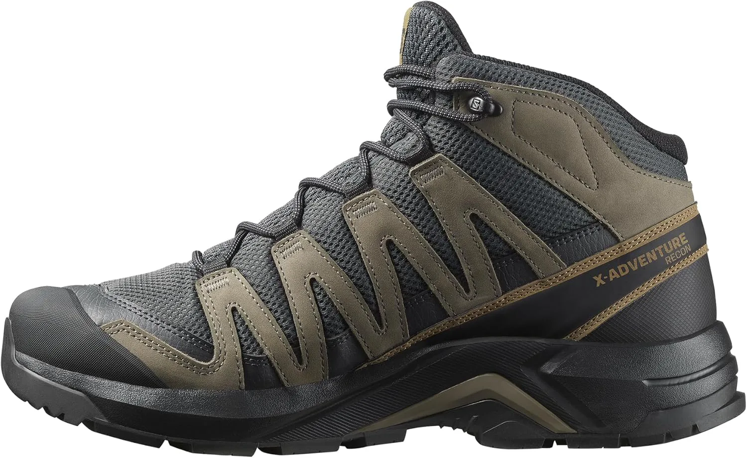 

Мужские походные ботинки Salomon X-Adventure Recon Mid с Gore-Tex, водонепроницаемые и устойчивые для сложных троп и походов в любую погоду, коричневый