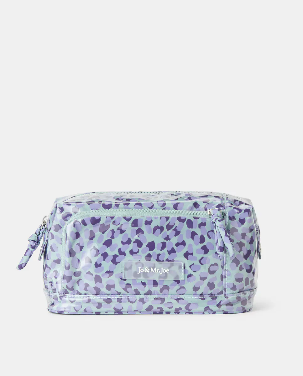 

Сумка для туалетных принадлежностей среднего размера с принтом Jo & Mr. Joe, синий