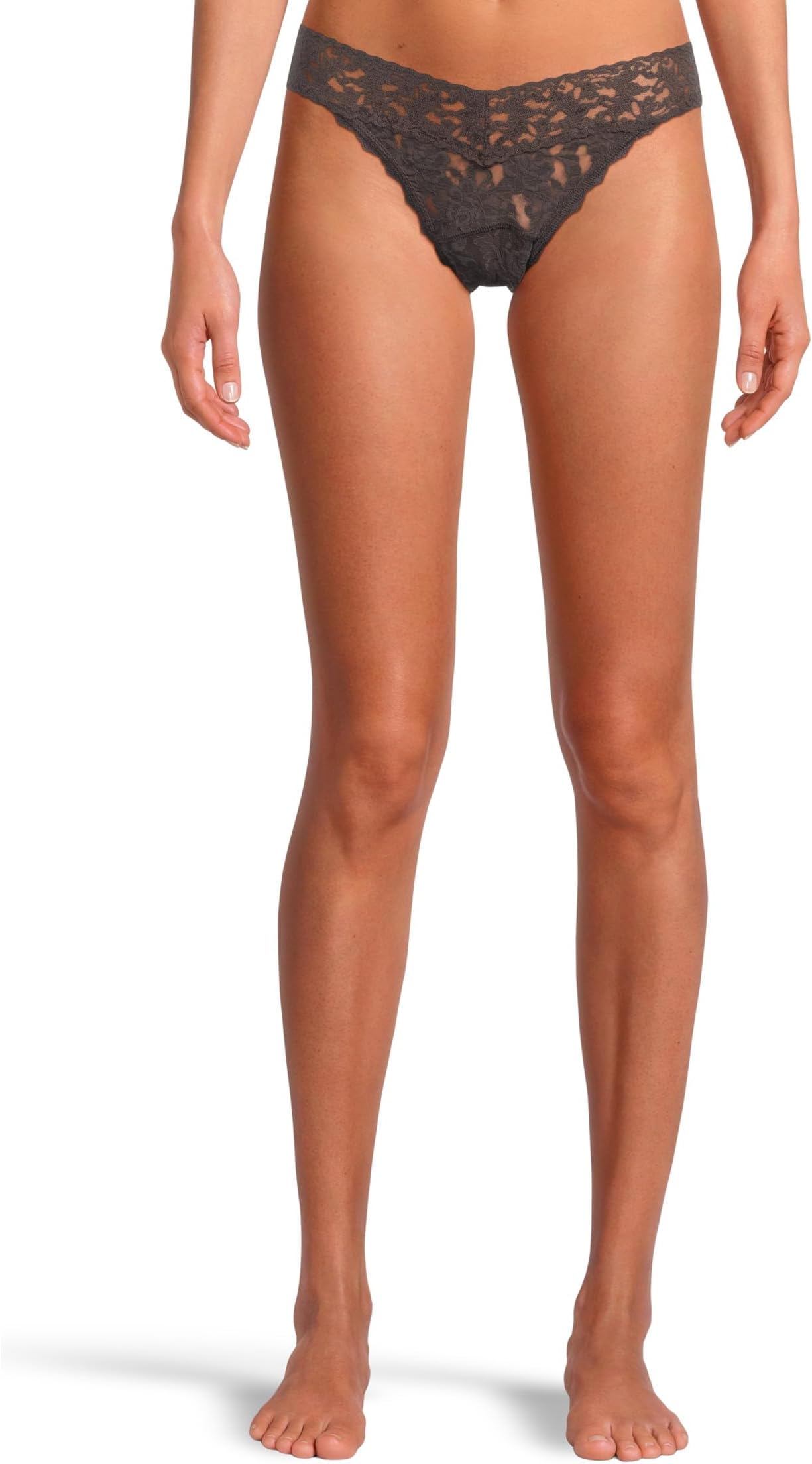 

Женские стринги Signature Lace с оригинальной посадкой, непромокаемые Hanky Panky, Granite