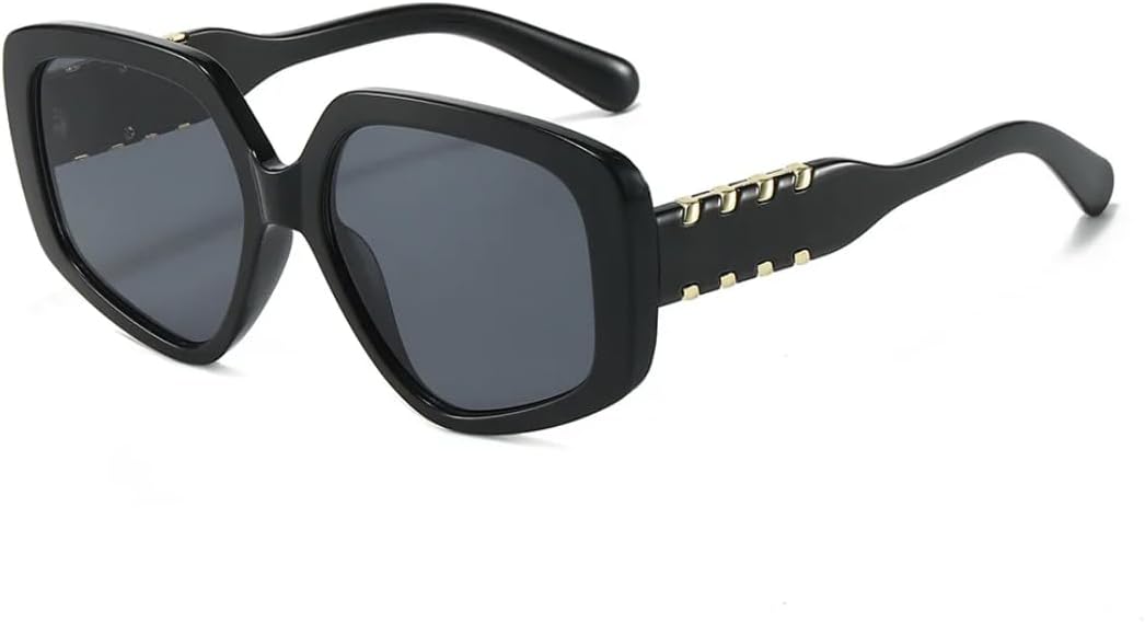 

Роскошные солнцезащитные очки овальной формы с градиентным переходом цвета для женщин, металлические кольца желейного цвета для мужчин, солнцезащитные очки UV400 SZVVBKK, Black