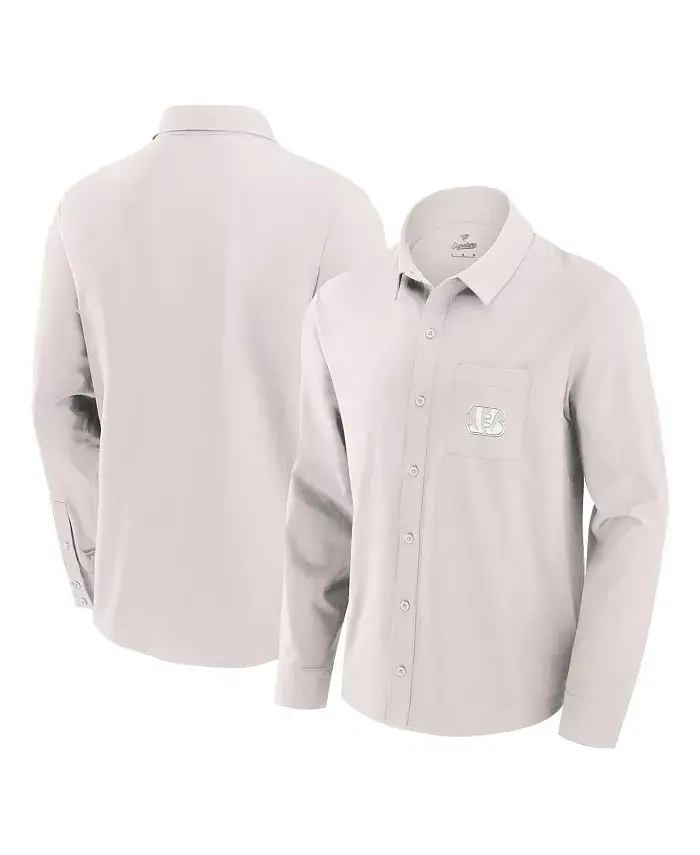 

Мужская кремовая рубашка с длинным рукавом Cincinnati Bengals Front Office на пуговицах Fanatics