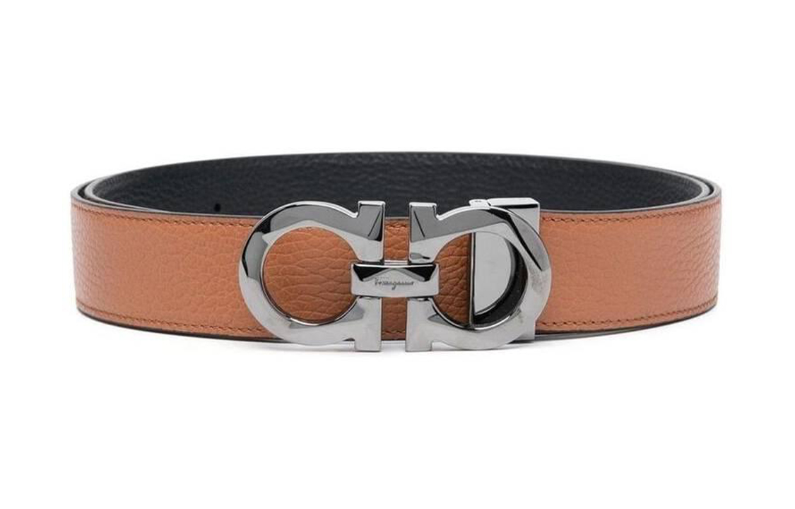 

Ferragamo Реверсивный кожаный ремень Gancini, Brown