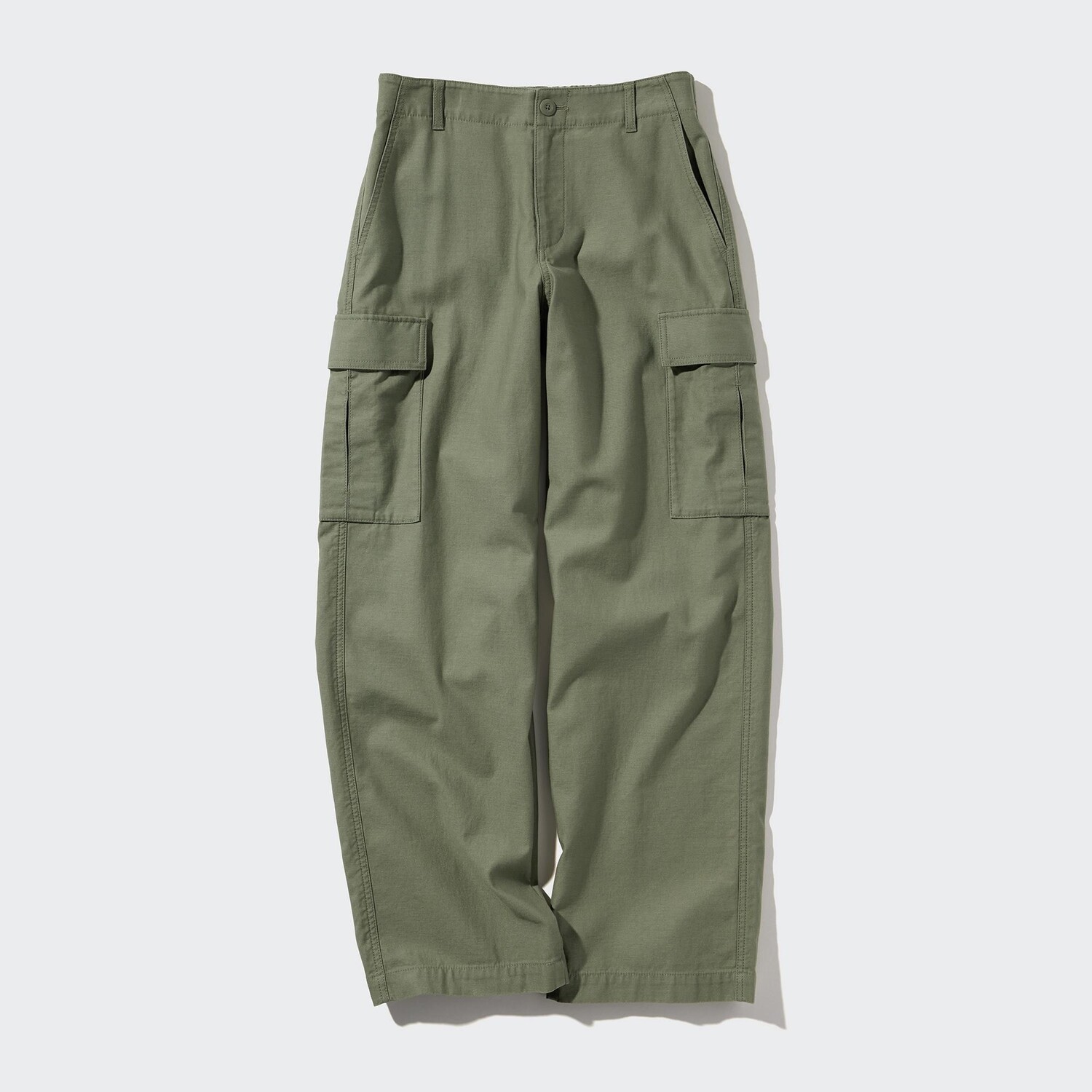 

Широкие брюки-карго (длинные) UNIQLO, оливково-зеленый