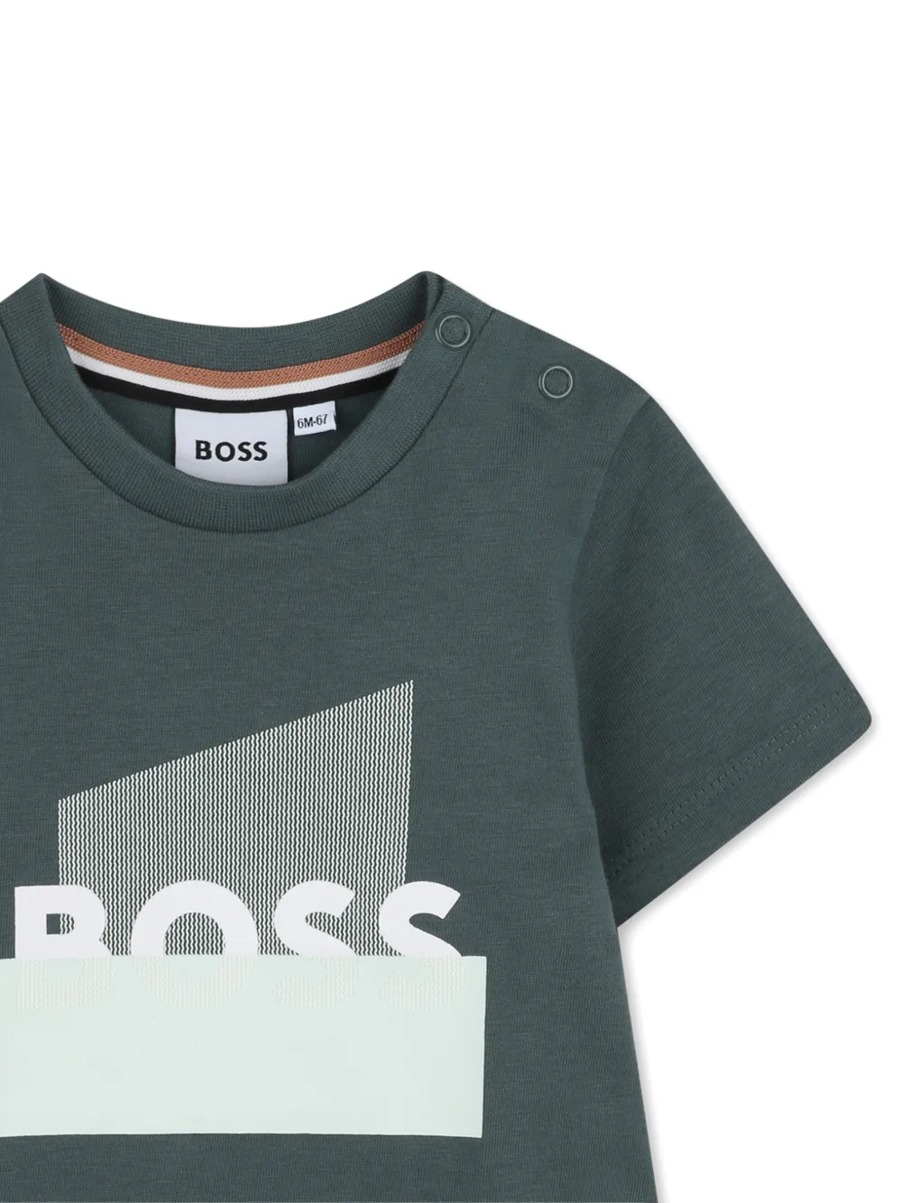 Футболка с графичным принтом Boss Kidswear, зеленый — фото 3
