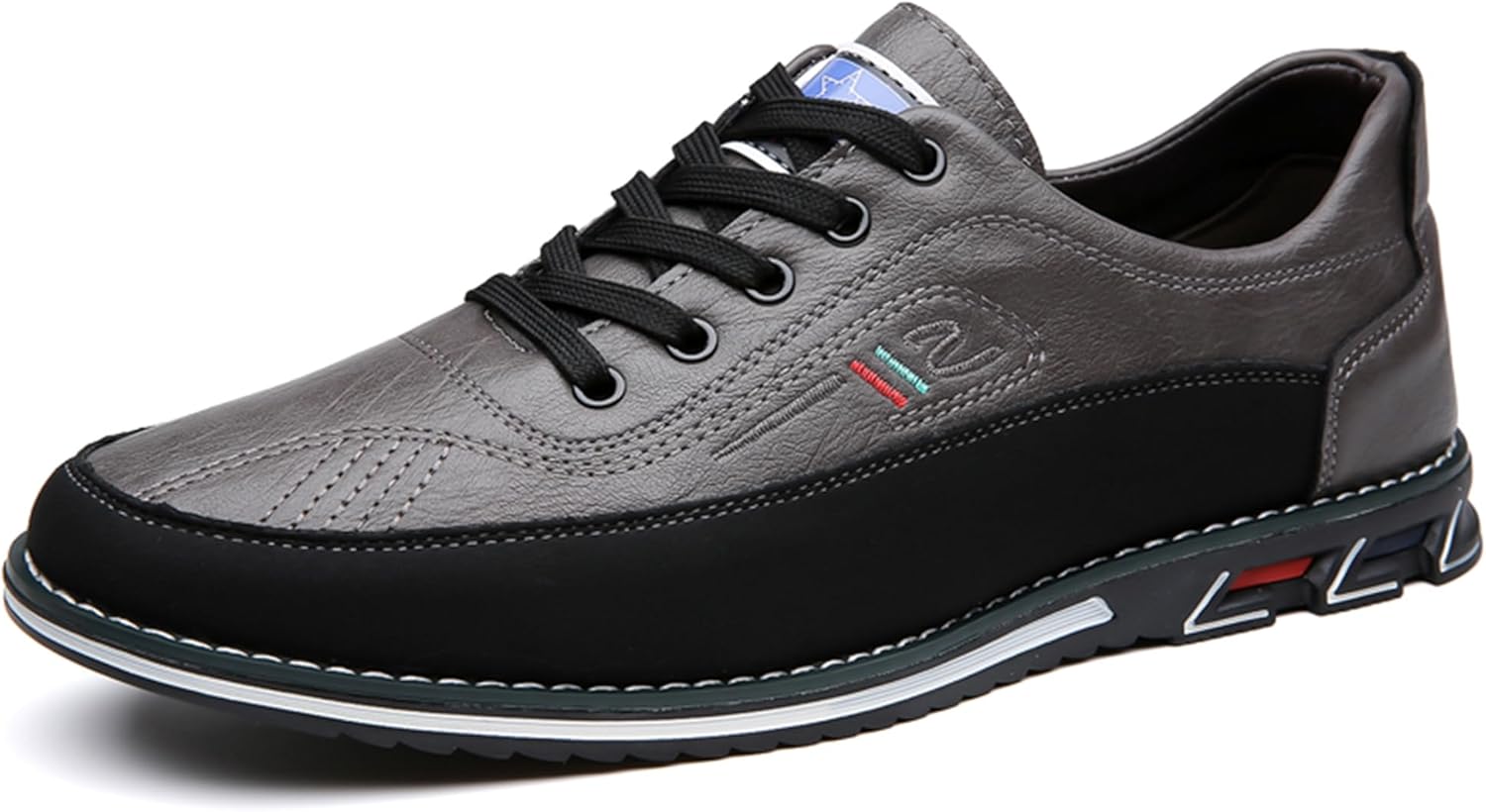 

Мужские повседневные деловые туфли Veslexth с шнуровкой, регулируемые лоферы, работы, прогулок, вечеринок и официальных мероприятий, оксфорды, серый