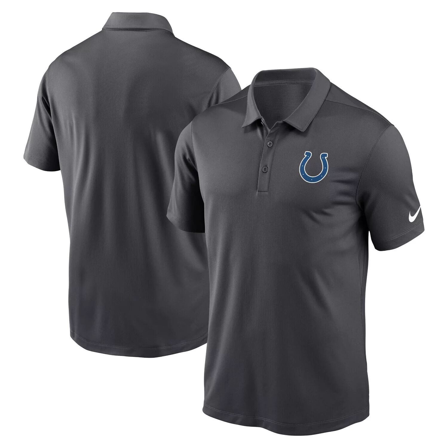 Мужское антрацитовое поло с логотипом Indianapolis Colts Franchise Team Nike